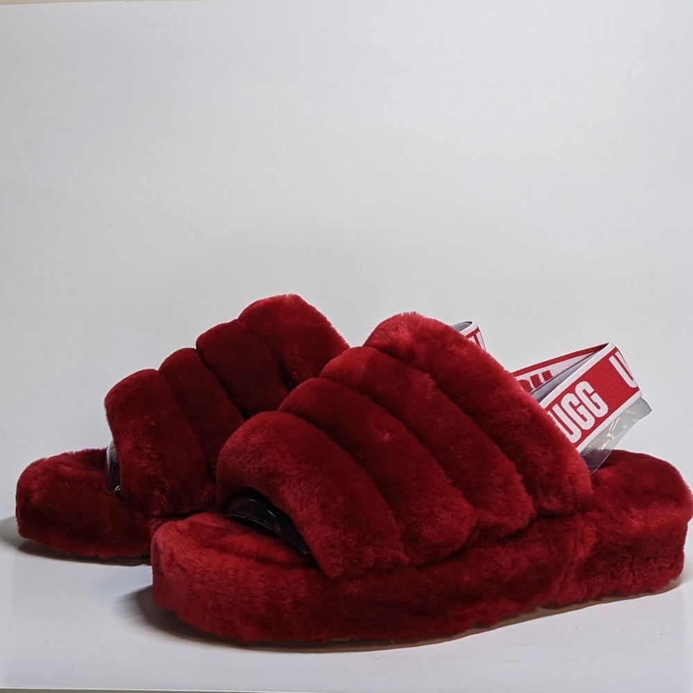 Ugg slippers burgundy size 8